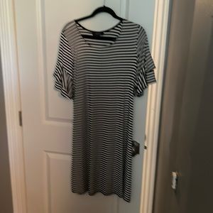 Karen Kane black and white striped dress